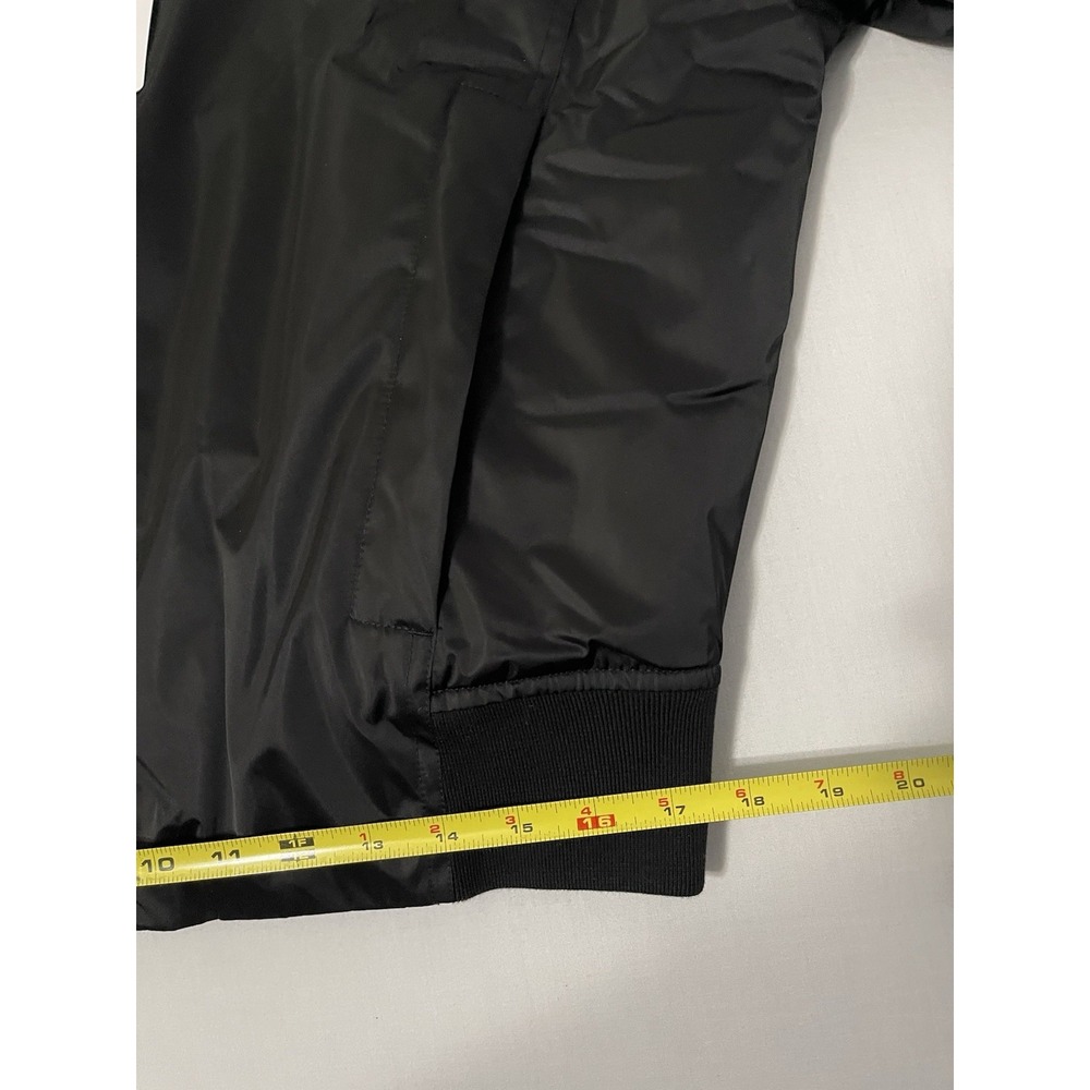 NWT ATHLETA SATEEN BOMBER JACKET COAT BLACK SIZE M $199 - Picture 8 of 10